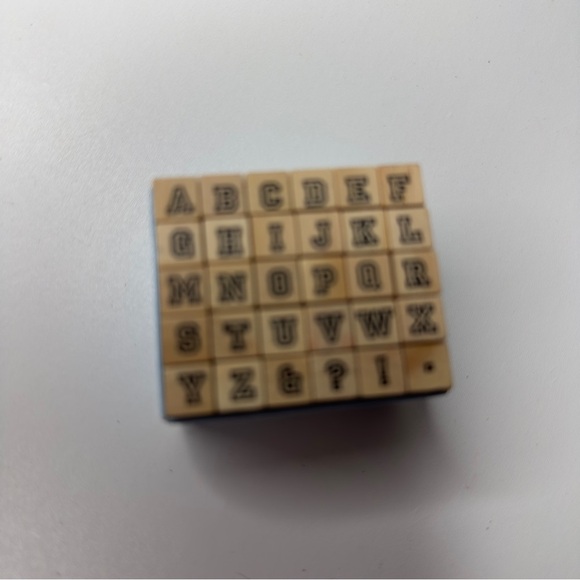 Alphabet Wooden Stamp Set Wood Letters English Language Arts Crafting Crafts NEW - Picture 10 of 10